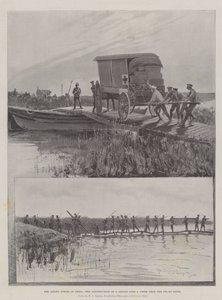 Las Fuerzas Aliadas en China, la Construcción de un Puente sobre un Arroyo cerca del Río Pei-ho de Henry Charles Seppings Wright